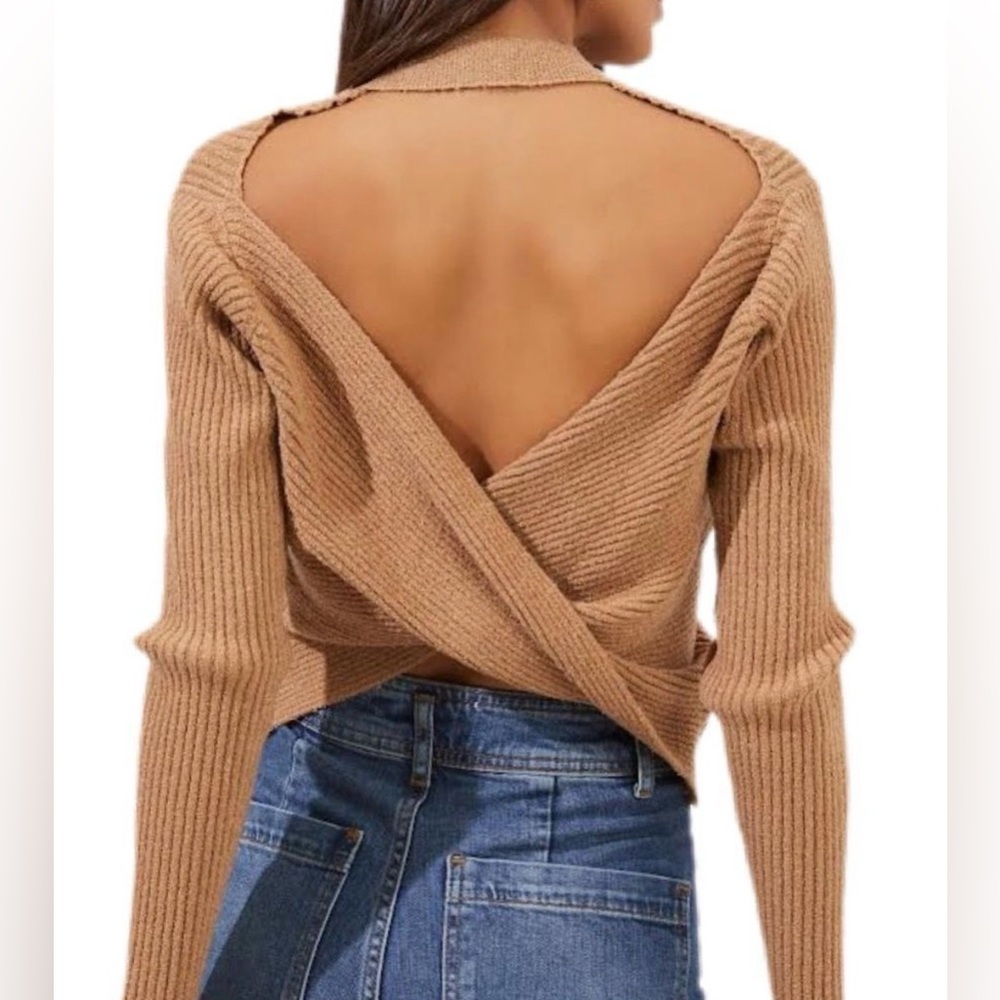 ASTR The Label Prescott Ribbed Knit Backless Sweater - Picture 3 of 5